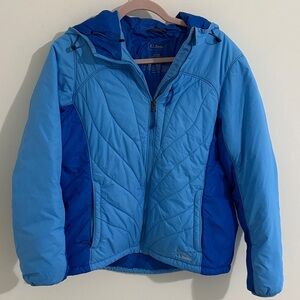 L.L. Bean Kids Two-Tone Blue Puffer Jacket